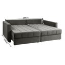 Ver imagem 4 de Sofá-Cama Retrátil e Reclinável com Baú 3 Lugares 220cm Corozal Yescasa