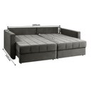 Ver imagem 4 de Sofá-Cama Retrátil e Reclinável com Baú 3 Lugares 220cm Corozal Yescasa