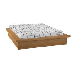 Cama Japonesa King Size Baixa sem Cabeceira Mdf Tw29 Dalla Costa - Freijó - 5