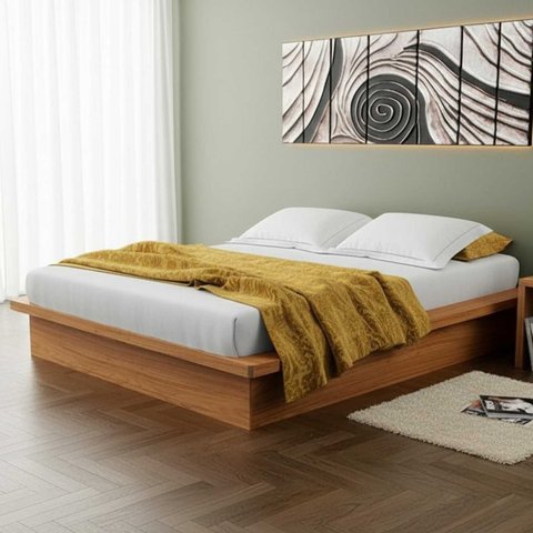 Cama King Size Baixa Estilo Japonesa sem Cabeceira 100% Mdf - Dalla Costa