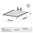 Ver imagem 3 de Cama King Size Baixa Estilo Japonesa sem Cabeceira 100% Mdf - Dalla Costa
