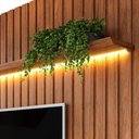 Ver imagem 2 de Painel para TV Trento 223 Ripado Freijó com LED-DJ Móveis