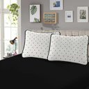 Ver imagem 1 de Jogo de Cama Solteiro Malha Estampado Rubi 100% Algodão 02 Peças Milão/preto Sbx 29455