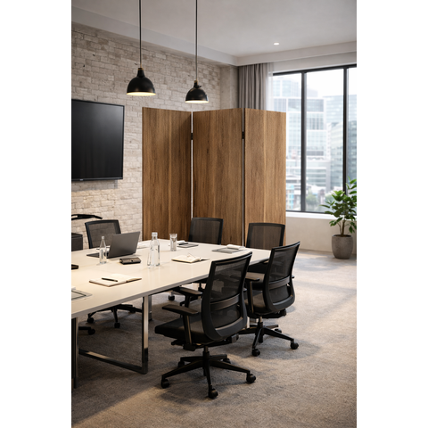 Biombo Alto Economico Castanho Tannat - Folha 1800x500mm