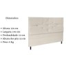 Cabeceira Estofada Cama Box Casal 140cm Virgínia Suede Bege - 6