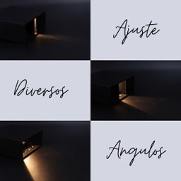 Arandela Quadrada Led 4w 2 Fachos Quente 3-3,5k Preto Bivolt - 6