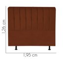 Ver imagem 3 de Cabeceira Estofada Kiara 195cm King Size Box Quarto Suede Terracota Telha - Ahazzo Móveis