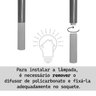 Kit 2 Pendentes Teto Luminária Tubo Triplo Difusor Preto - 5