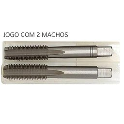 Jogo de Macho Manual Aço Rápido - Unf 1-8 X 44 - 2 Pçs - 4