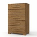 Ver imagem 2 de Cômoda para Quarto com 5 Gavetas e Pés Mastery Marrom/Cinamomo