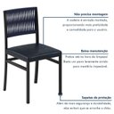 Ver imagem 6 de Kit 2 Cadeiras de Jantar Estofadas Estrutura em Aço Pintado Barcelona Azul