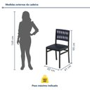 Ver imagem 3 de Kit 2 Cadeiras de Jantar Estofadas Estrutura em Aço Pintado Barcelona Azul