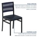 Ver imagem 7 de Kit 2 Cadeiras de Jantar Estofadas Estrutura em Aço Pintado Barcelona Azul