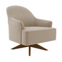 Ver imagem 1 de Poltrona Giratória 73cm Epic Veludo Bege - Sallar Home