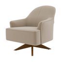 Ver imagem 7 de Poltrona Giratória 73cm Epic Veludo Bege - Sallar Home