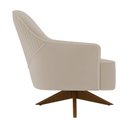 Ver imagem 6 de Poltrona Giratória 73cm Epic Veludo Bege - Sallar Home