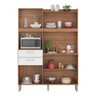 Armário para Cozinha Pequena 6 Portas 2 Gavetas 132,5 Cm Amêndola Branco Hidra Shop Jm - 3