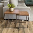 Ver imagem 2 de Conjunto de Mesas Ninho Atlanta Amadeirado - Champagne