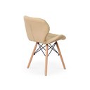 Ver imagem 4 de Conjunto Mesa de Jantar Hairpin 130x80 Branca com 4 Cadeiras Eiffel Slim - Nude