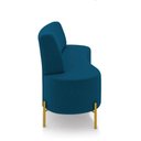 Ver imagem 5 de Sofá 2 Lugares Living 160cm Pé Ferro Dourado Maraú Veludo K01 - D\'rossi Cor Azul Marinho
