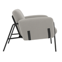 Ver imagem 6 de Poltrona Cadeira Decorativa Versátil Serrana-zahav Estofados:bouclé Cinza Courino Preto