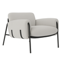 Ver imagem 3 de Poltrona Cadeira Decorativa Versátil Serrana-zahav Estofados:bouclé Cinza Courino Preto