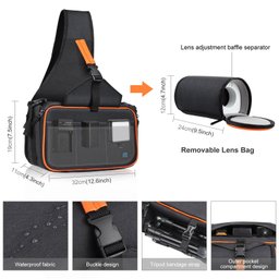 Mochila Transversal Câmera Fotográfica Profissional Prova D'água Light Pro Dslr Dji Ronin-sc / Ronin - 3