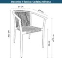 Ver imagem 5 de Cadeira Empilhável Oliveta Rivatti 57 Cm (largura) Estrutura em Alumínio e Corda Náutica Verde