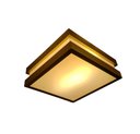 Ver imagem 2 de Plafon Moderno Modular 35cm Dourado Para Sala Mesa Cozinha Quarto Escritório ANCORA Sobrepor Quadrad