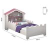 Cama Castelo Menina Princesa com Colchão e Organizador de Brinquedos Casinha - 2