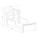 Ver imagem 3 de Cama Castelo Menina Princesa com Colchão e Organizador de Brinquedos Casinha