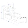 Cama Castelo Menina Princesa com Colchão e Organizador de Brinquedos Casinha - 3