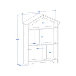 Cama Castelo Menina Princesa com Colchão e Organizador de Brinquedos Casinha - 5