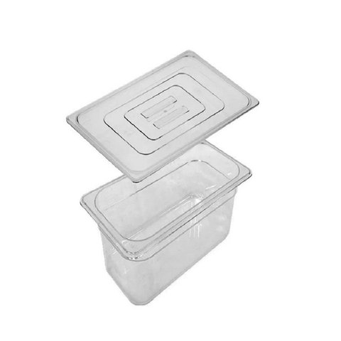 Cuba Gastronômica Em POLICARBONATO GN 1/3X200 mm 7 Litros COM TAMPA Em POLI 1/3 TRADICIONAL CAMBRO 2
