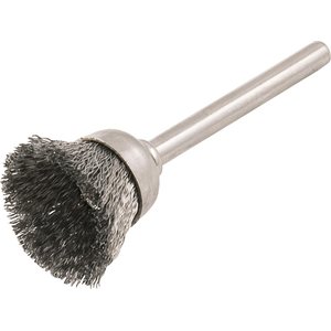 Escova copo 12mm inox com haste para microrretífica - Vonder