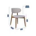 Ver imagem 2 de Conjunto 6 Cadeiras de Jantar Mariana Estofadas Madeira Bege Yescasa