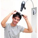 Ver imagem 6 de Suporte Secador Cabelo Articulavel com Ventosa Fixa Parede Vidro Espelho Azulejo Banheiro Quarto Aca