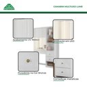 Ver imagem 2 de Penteadeira Camarim Multiuso Lume 3 Gavetas com Espelho e LED Branco Moval Móveis