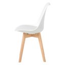 Ver imagem 5 de Kit 4 Cadeiras Leda Wood Cozinha Jantar Branca