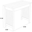 Ver imagem 4 de Bancada Para Cozinha e Sala De Jantar Montana Cerâmica 120 Cm W02 Madeira Maciça Imbuia - Lyam