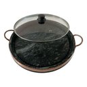 Ver imagem 3 de Grelha Alta em Pedra Sabão com Tampa de Vidro 26 Cm