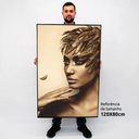 Ver imagem 2 de Quadro Decorativo Mulher Dourada em Tela Canvas Tacolado Moldura Flutuante 4,5cm Madeira 80 X 120cm