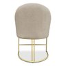Kit 04 Cadeiras Poltrona de Jantar Bela Veludo Bege Base Metálica Industrial Dourado - Pallazio - 5