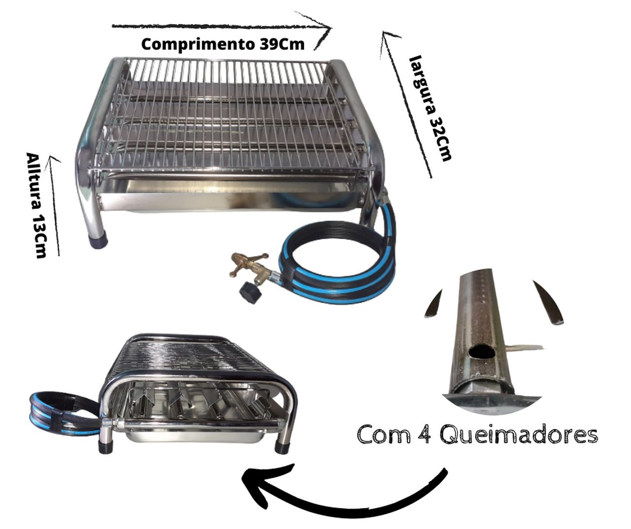 Churrasqueira a Gas C/ 4 Queimadores - 3