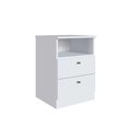 Ver imagem 1 de Mesa Cabeceira Irlanda C/ 2 Gavetas Branco - Genialflex