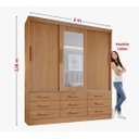 Ver imagem 2 de Guarda Roupa Meridian 3 Portas Cinamomo D Doro Móveis
