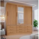 Ver imagem 1 de Guarda Roupa Meridian 3 Portas Cinamomo D Doro Móveis
