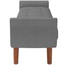 Ver imagem 5 de Puff Recamier Decorativo com Pés em Madeira 140 cm Itália P05 Linho Cinza - Lyam Decor