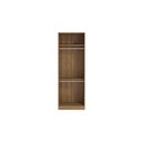 Ver imagem 4 de Guarda-roupa 2 Portas 2 Cabideiros Kappesberg Adapt Nogueira/azul 80cm