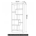 Ver imagem 2 de Estante Livreiro 73cm com Nichos Dora Branco Z49 - Mpozenato
